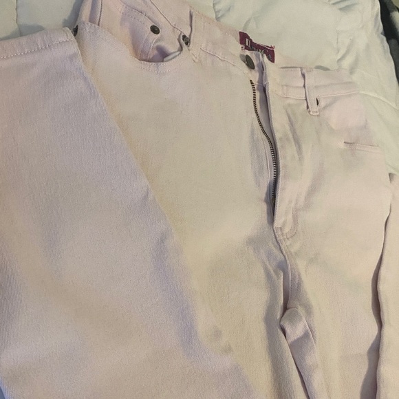 Baby pink retro vintage Women's Boot Cut Jeans - Picture 5 of 6